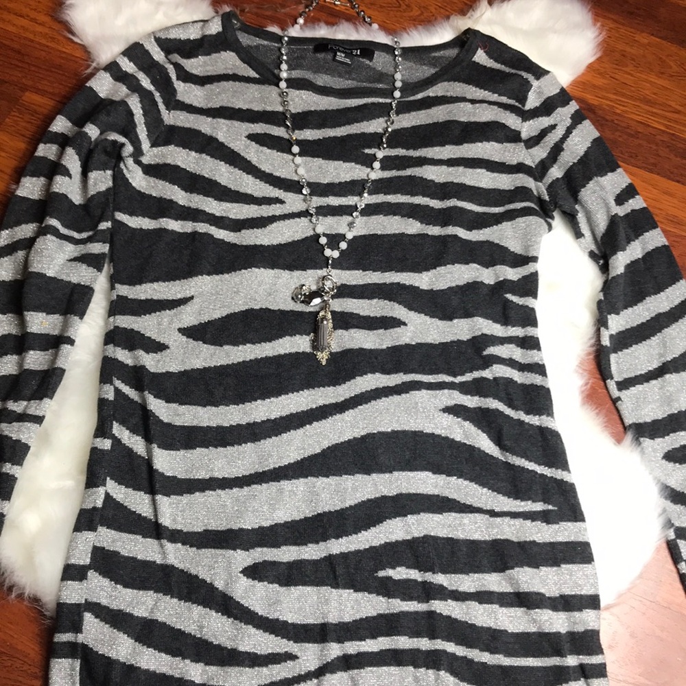 Forever 21 Animal Print Tunis Sweater